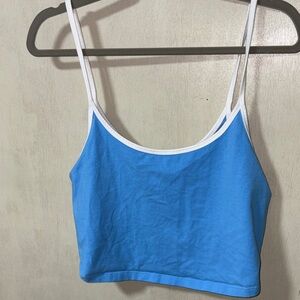 Old Navy Blue Camisole with White Accents